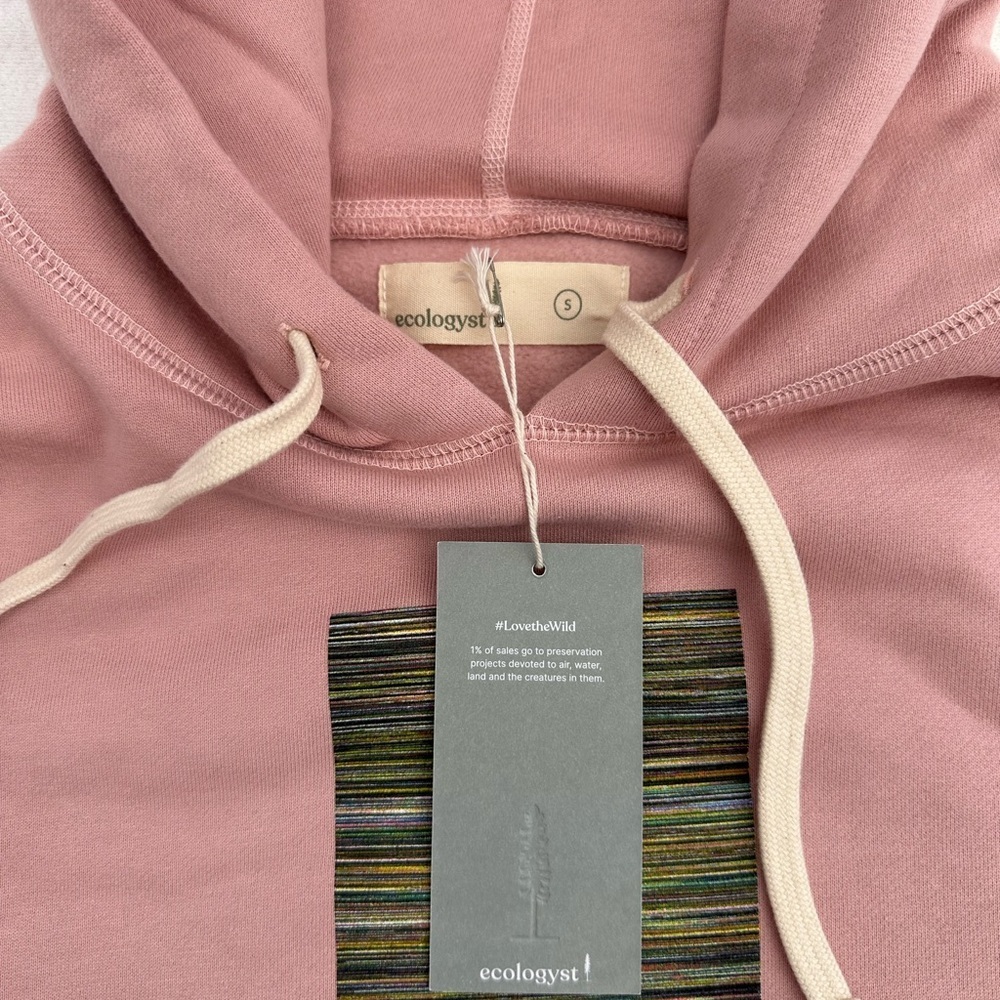 Ecologyst 100% Organic Cotton Pink Hoodie Sweater#A — image 6 of 8